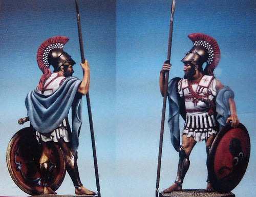 Greek Hoplite resin kit, front detail