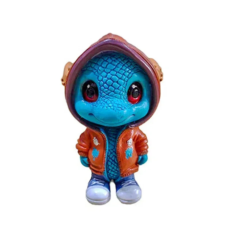 Baby dragon resin figurine, detail shot