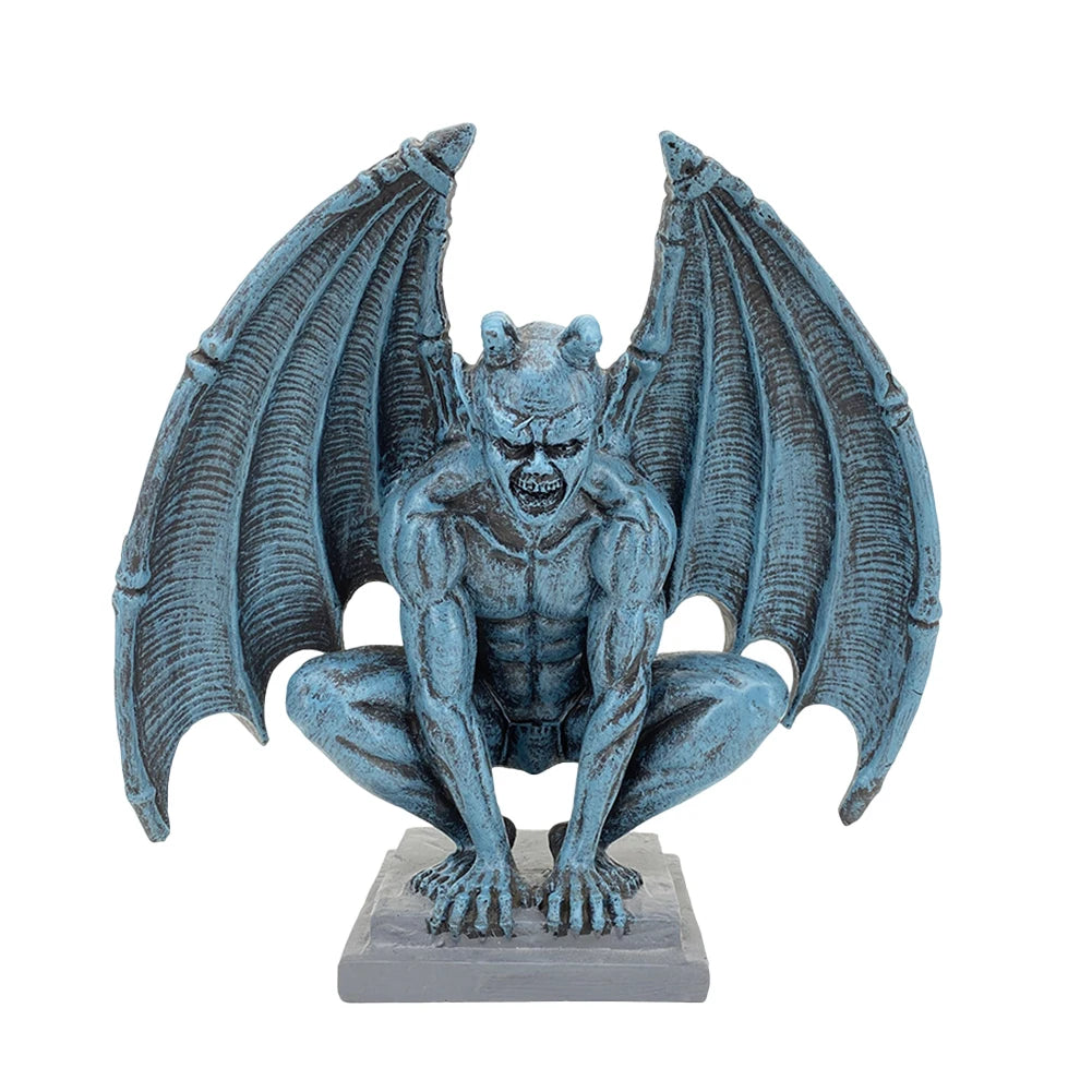 Winged gargoyle guardian statue