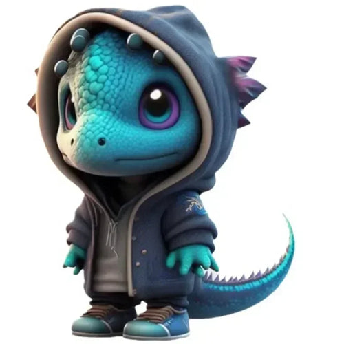 Handcrafted baby dragon resin figurine